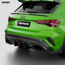 SOOQOO AUDI RS3 8YA Sportback 乾式碳纖維後保桿飾蓋