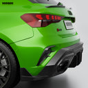 SOOQOO AUDI RS3 8YA Sportback 乾式碳纖維後保桿飾蓋